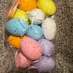 Speckled Pastel Decorative Hanging Easter Eggs - Assorted Colors